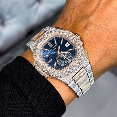 patek philippe blue diamond|Patek Philippe full diamond watch.